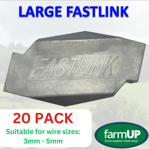 20 X Fastlink Large Fence Fencing Wire Joiners - works with Gripple¨ Tensioning